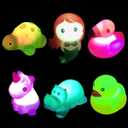 Jofan 6 Pack   Light Up Animal Bath Toys for Kids Boys Girls Toddlers Easter Basket Stuffers Gifts Party Favors