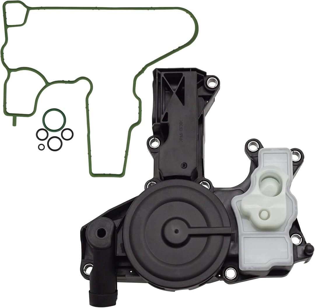 PCV Valve Engine Crankcase Vent Valve Oil Separator with Gasket & O-ring seal for 2012-2018 Audi A4 A5 A6 Q5 Quattro Allroad 2.0T Only 06H103495AE 06H103495J 06H103495AK