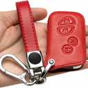 Car Key Fob Case, for Lexus ES200, ES300h, RX300, NX200, UX260H, CT200h Series Car Key Fob Case Cover Accessories (4 Button) Red