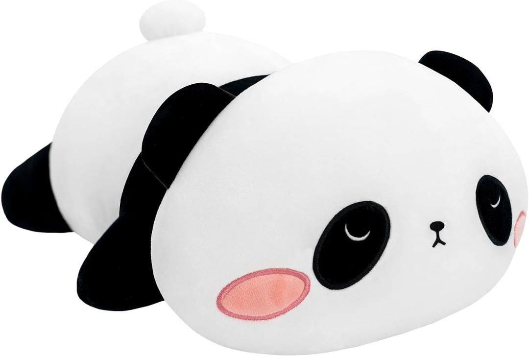SQEQE Weighted Panda Plush, Weighted Panda Stuffed Animal, Cute Plushies Soft Bear Pillow Toy Gift for Kids Adults 9.8 Inch, 0.8 Lbs