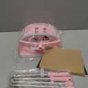 Broom and Dustpan Set, Broom Dustpan Combo Set for Home Commercial Cleaning Supplies Angle Broom with Long Handle Perfect for Courtyard Garage Street (Small-Pink)