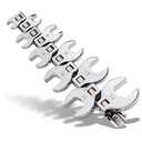 Crows Foot Wrench Set (Metric) Easily Access Hard-To-Reach Areas, Ideal for Tight Spaces, Great for Automotive Repair Work - Includes Sizes: From 10MM to 24MM - 10-Piece Kit With Clip-on Organizer
