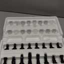 Avant-Garde Black Frosted Glass Chess Set with Mirror Board