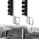 Aluminum Fishing Rod Holder for Truck Bed Holds 4 Fishing Rods, Truck Bed Fishing Rod Holder for Pickup, Gift for Truck Owners, Fishing, Outdoors, Dad, Family