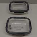 BYLWORKOUT Glass Meal Prep Containers 3 Pack | Borosilicate Food Storage Containers with Airtight Leak-Proof Vented Lids | Microwave, Oven, Freezer & Dishwasher Safe Glass Lunch Boxes for Kitchen