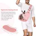 Lukovee Dog Sling Carrier, Hard Bottom Support & Adjustable Soft Padded Shoudler Strap Dog Slings for Small Dogs, Dog Purse with Drawstring Mesh Opening & Zipper Pockets for Puppy Cat Pet (Pink)