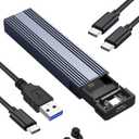 V VCOM M.2 NVMe SSD Enclosure, USB C External Adapter, USB 3.2 Gen2 (10Gbps) with UASP, Trim Support - M-Key(B+M Key) for 2230/ 2242/ 2260/ 2280 SSDs