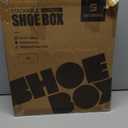 SEE SPRING Shoe Storage Boxes, Clear Plastic Stackable Shoe Organizer for Closet, Shoe Rack & Holder Sneaker Container, 12 Pack Clear