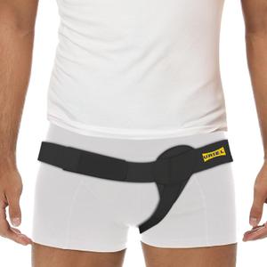 URIEL Left Side Inguinal Hernia Belts for Men  Hernia Support for Men, Pre and Post Surgery Truss, Size Medium, Black (35.3-39.5 Inches)