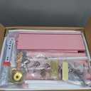 Nightstand, Modern Bedside Table with Storage Drawer and Open Wood Shelf, for Living Room, Bedroom and Small Spaces, Accent Night Stand with Solid Wood Legs, Easy Assembly, Classic Pink