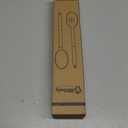 Large Wooden Spoons for Cooking, 2Pack Natural Teak Wood Cooking Spoon Set, Non-Stick Slotted and Corner Spoon, Heat-Resistant Wooden Spatula Spoon for Serving and Mixing