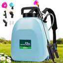 SideKing 2.6 Gallon Battery Powered Backpack Sprayer, Electric Weed Sprayer with 3 Adjustable Pressures, Battery Indicator, 5 Nozzles & 40" Telescopic Wand, Rechargeable Garden Sprayer for Lawn & Yard