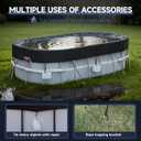 LXKCKJ 10x16 FT Rectangular Pool Cover for Above Ground Pool, Solar Oval Pool Cover Protector, Winter Pool Cover with Accessories Set Ideal for Cold and UV Resistant, Dustproof (Black)