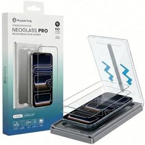 Hyperloq NeoGlass Clear Screen Protector for iPhone 17 Pro Max/16 pro max, 2-Pack, 9H Tempered Glass, Ultra HD Clarity, Anti-Fingerprint, Easy Bubble-Free Install