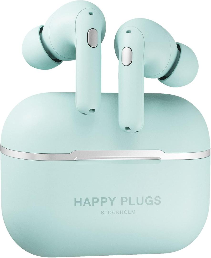 Happy Plugs Air 1 Zen – Fashion & Premium True Wireless in-Ear Earbuds – 30 Hours Battery Life – Passive Noise Cancellation - Mint