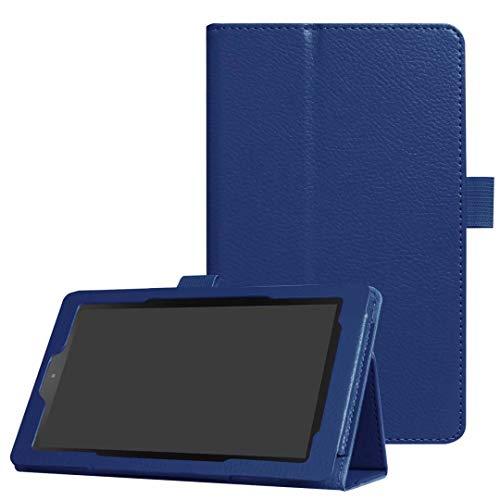 for Amazon Kindle All New Fire 7 SR043KL 7th/9th Generation Smart Cover,Ultra Slim Folio Stand Leather Case Cover with Auto Sleep/Wake Up for Kindle Fire HD7 7" (2017/2019 Release) (Li-Dark Blue)