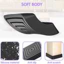 Furniture Coasters, Furniture Caster Cups - Non Slip Furniture Pads Hardwoods Floors - Non Skid Furniture Grippers,Square Silicone Furniture Feet Caps, (Black, 8Pcs 3")