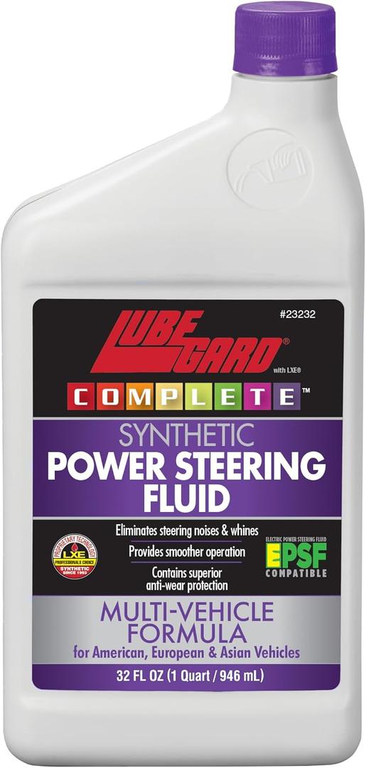 Lubegard 23232 Complete Synthetic Power Steering Fluid, 32 fl. oz. (EXP 06/30/26)
