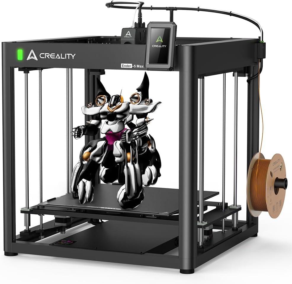 Creality Ender 5 Max 3D Printer, Build Volume 15.75x15.75x15.75 inch, 700mm/s Max Printing Speed Large 3D Printer, Auto Leveling 300 High Temp Precise Linear Rail Dual Z Axis