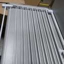 Cumbor 34" Extra Tall No Bottom Bar Baby Gate for Stairs, Wall Mounted Dog Gate Indoor for Larger Pets, Expandable 29.2-43" Safety Gate for Doorways, Wide Walk Thru Door for Easy Access (White)