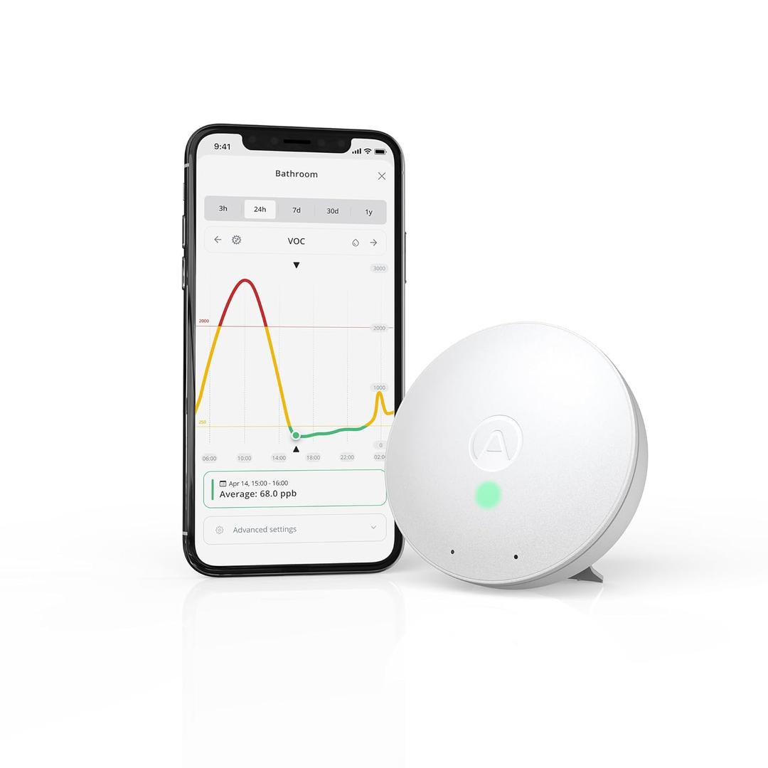 Airthings-292 Wave Mini - Indoor Air Quality - Chemicals (TVOCs), Humidity, Temperature 20 x 30 x 1