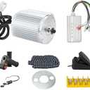 Brushless DC Motor 3000W 72V Electric Motor High Power Brushless Controller 50A Scooter Motor Go Kart Electric Motor Kit (No Brackets and Bases Installed)