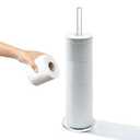 MyGift Freestanding Toilet Paper Holder Stand - Bathroom Toilet Paper Storage with Floor Standing Roll Dispenser