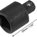 uxcell 6pcs 3/8" Drive (F) x 1/4" M Socket Reducer Adapters, Female to Male, Cr-V Steel(Black)