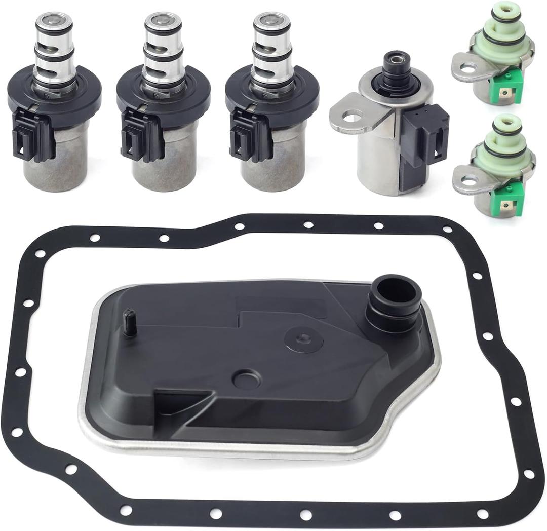 4F27E Transmission Shift Solenoid Filter Kit Replacement for Ford Focus Transit Connect 2000-2013 for Mazda 3 5 6 Protege 1999-2010, Replace XS4Z7A098AB FN01-21-500