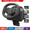 DOYO Gaming Steering Wheel with Pedals, 270 Degree Racing Wheel, Wireless Steering Wheel with Linear Trigger and Dual-Vibration Motors for Switch, PS4, PS3, iOS & Android Mobile Phones