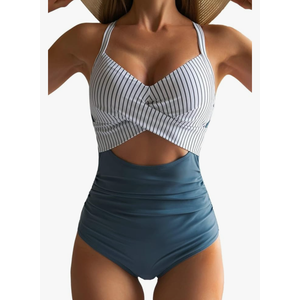 Eomenie Women's One Piece Swimsuits Tummy Control Cutout High Waisted Bathing Suit Wrap Tie Back 1 Piece Swimsuit XL