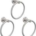 NearMoon Bath Towel Ring, Bathroom Hardware Accessories-Thicken Stainless Steel Hand Towel Holder for Bathroom, Modern Round Towel Hanger Wall Mounted (Brushed Nickel, 3 Pack)