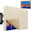 Outdoor TV Cover 41 to 43 Inch Weatherproof, Waterproof Outside TV Covers Heavy Duty 600D Oxford TV Covers Outdoor TV Screen Protectors Shield with Zippers for Flat Screen Outdoor TVs (Beige)