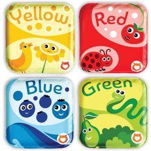 BabyBibi Floating Baby Bath Books for Baby. Kids Learning Bath Toys. Waterproof Bath time Toys for Toddlers. Kids Educational Infant Bath Toys. (Set of 4: Color Recognition Bath Books)