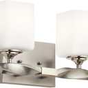 KICHLER Marette 13.5 " 2 Light Vanity Light with Satin Etched Cased Opal Glass in Brushed Nickel