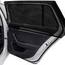 Car Window Shades, 2 Pack Breathable Mesh Side Sun Stretch Screens for Baby/Camping Heat Block UV Protection, Back Covers Car, Truck, SUV, Van-(Large 49"x22")