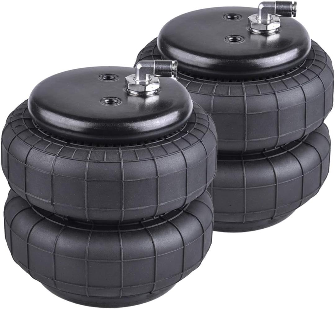 2500 lb Universal Replacement Air Spring Bag 1/2" NPT Air Suspension Spring Double Bellow for Heavy Duty Single Port for Trucks 2PCS