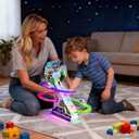 Dogs Climbing Toy Set Electric Light Slide Climbing Toys for Automatic Stairs,Playful Santa Race Game Christmas Roller Climbing Toys with LED Light and Music for Toddlers Boys Girls