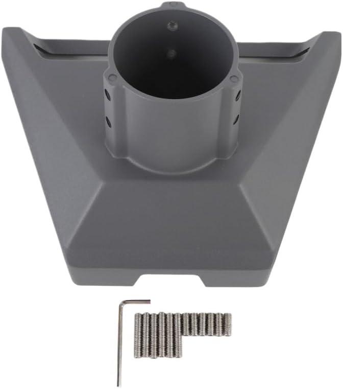 Suitable for RVs Pipe Adapter Mounting Kit Aluminum Alloy 360 Degree Rotation For Trailers Camping Vehicle Accessories (Gray)