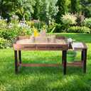 Wooden Sand Table for Kids Ages 3-8, Kids Naturally Playful Sand and Water Activity Sensory Table, Toddler Summer Outdoor Toys for Boys Girls