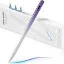 A16 Stylus Pen for iPad, 3X Fast Charge,Tilt Sensitivity & Palm Rejection Active Pencil Compatible with 2018-2025 Apple iPad Pro 11"/12.9"/M4, iPad Air 3/4/5/M2/M3,iPad mini 5/6 Gen (White-Purple)