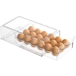 BPA Free Refrigerator Organizer Bins, Stackable Egg Holder, 18 Egg Tray