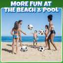 Bedwina Inflatable Soccer Balls (Pack of 12) 16-inch, Beach Balls Bulk for Beach Toys & Soccer Birthday Party Decorations & Party Favors for Kids, Goodie Bags Stuffers