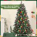 12 PCS Christmas Ball Ornament Picks with 36 Shatterproof Balls - 7.9 Inch Bendable Wired Picks Christmas Tree Ornaments for Wreath, Garland, Vase Fillers Decorations (Red, Green, Gold)