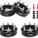 4 Pack 8x170mm 8 Lug Wheel Spacers 2" for Ford F250 F350 Super Duty 2005-2025, Forged 6061-T6 Aluminum Lug-Centric Design, M14x1.5 Studs, 125mm Center Bore, Wheel Adapters, Not Hubcentric (Black)