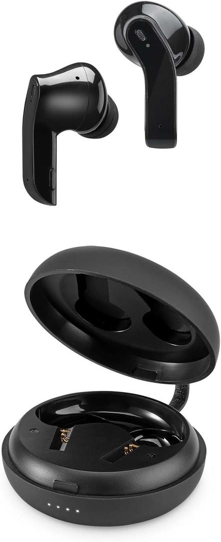iLive Electronics Truly Wire-Free Earbuds with Active Noise Canceling, Charging Case, Includes 3 Set of Ear Tips, Black (IAEBT600B)