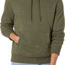 Amazon Essentials mens Pullover Sweatshirt Hoodie, Big & Tall (Medium, Olive Heather)