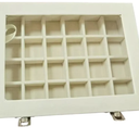 Transparent Flip Lid Storage Box, Multi-Compartment Organizer For Earrings And Rings(Beige)