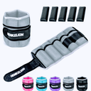 Pair 2 3 5 10 Lbs Adjustable Ankle Weights for Women Men Kids, Strength Training Wrist and Ankle Weights Sets for Gym, Fitness Workout, Running, Lifting - Black Grey Pink Blue Purple