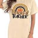MAIHUN Women Teacher Life Shirt Teacher Gift Short Sleeve Shirts It s a Beautiful Day for Learning T-Shirt (Medium)